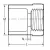 Sch 40 PVC Adapter 1/2" Socket x FIPT White | 435-005UV