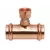 Inline Heel Reducing Tee, 3/4" x 3/4" x 1/2" Press x Press x FPT Copper | PPFT3412