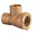 Inline Heel Reducing Tee, 3/4" x 3/4" x 1/2" C x C x F Copper | CCFT3412-NL