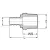 Adapter 1/2" x 3/4" Brass, PureFlow Crimp X MPT | 46324