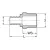 Adapter 3/4" x 1" Brass, PureFlow Crimp X MPT | 46446