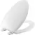 Wood Closet Toilet Seat, Plastic White, W/Cover | 7B1500EC000