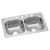 Dayton Double Bowl Drop-In Sink, 33" x 22" x 8" Stainless Steel 20 GA | DSE233224