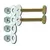 Brass-Plated Bolt Set, Closet, 1/4 x 2-1/4 | 40027