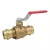 Red-White 2-Piece Ball Valve Brass 1" Dual EzPress Ends | 5020AB1