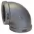 Domestic 90 Degrees Elbow, 1/2" x 3/4" Female x Female Ductile Iron Black | 310007802