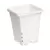 Active Aqua 7" x 7" Square White Pot, 9" Tall, case of 50