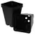 T. O. Plastics 02.50 Press Fit Pot Square Vacuum Deep 250 Black 800 Per Case 48 Case Per Pallet 700003C Use 705105C Tray
