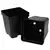 T. O. Plastics 03.25 Press Fit Pot Square Vacuum Deep 325 Black 450 Per Case 48 Cases Per Pallet 700014C Use 705115C With Tray