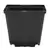 DLN 04.50 SQUARE QUICK LOCK POT WITH WAVE LOCK TAG SLOT BLACK, 660 PER CASE, 40 CASES PER PALLET, 4.25in OD x 3.835in H, 1.6 Pint, .752 Liter