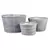 Gardener Select 3pc Grey Woodchip Oval Flower Basket with Plastic Liner