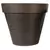 Gardener Select 14" Carved Finish with White Lines Chocolate Planter