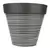 Gardener Select 14" Carved Finish with White Lines Light Grey Planter