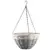 Gardener Select 12" Round Grey/ White Wood Hanging Basket w/ Chain Hanger 24/CS