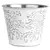 Gardener Select 5.5" Zinc Planter White with Silver Embossed 5.5"x5.5"x4.7"