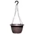 Grower Select 12.00 Weave Hanging Basket With Plastic Hanger & Dish Chestnut 50/CS