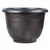 Grower Select 17.72 Fancy Roll Rim Pot Black / Copper Wash 28 Liter 7.4gal 12/CS - 17.72in OD X 12.6in H LF1106