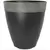 Grower Select 14.00 Gala Tall Planter High Gloss Black With Chalk Rim 7gal 9/CS - 14in OD X 15in H