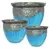 MCarr 3pc Flat Rim Round Planter Pallet Volcanic Ultra Marine