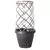 GROWER SELECT 13IN LATTICE ROUND W/12IN TRELLIS CAGE BLACK W/WHITE BRUSH 36/CS