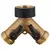 Melnor 2 Way Metal Hose Connector W/ Shut Off Valves