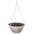 Gardener Select 12" Plastic & Straw Round Hanging Basket Grey/Tan 20/CS