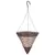 Gardener Select 14" Cone Hanging Basket Dark Brown Tan Band Wicker 20/CS