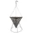 Gardener Select 14" Coffee Cone Hanging Basket with Black Stand & 3 Strand Black Stiff Hanger