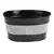 Gardener Select 8" Zinc Oval Planter Black with White Band 7.5"x5.5"x3.9"