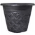 Grower Select 11.00 Nondas Lattice Pot Black / Silver 1.9gal 50/CS - 10.827in OD x 9.5in ID x 8.734in H