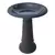 Algreen 20"x20"x20" Plastic/ Stone Composite Birdbath Blue