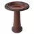 Algreen 20"x20"x20" Plastic/ Stone Composite Birdbath Red