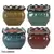 MCarr 4PC 7.5" Self Water Scallop Pot Mixed Asst