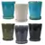 MCarr 18PC Tall Round Pot Set W/Sau Mix Colors
