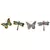 VCS 9" Verdigris Butterfly And Dragonfly