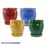 MCarr 8PC Hammered Pot W/Saucer Set Mix Colors