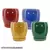 MCarr 4PC Round Egg Pot W/Saucer Set Mix Colors