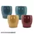 MCarr 8PC Round Egg Pot W/Saucer Set Mix Colors