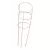 Panacea 54" Red Tomato Cage 4 Leg 4 Ring