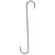 Panacea 8" Black Garden S Hook 2pk