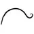 Hookery 9" Curved Hanger W/ Upturned Hook