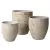 MCarr 3pc Tall Round Planter Set Terra White