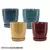 MCarr 8PC Wide Cache Pot W/Saucer Set Mix Colors