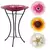 Panacea 3pc 14" Assorted Glass Bird Bath with Stand - Pink Mum, Sunflower & White Magnolia