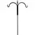 AGW 90"x24" Square Tall Double Shepherd Hook w/ Finial Black