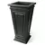 Algreen 27" Covington Square Taper Self Water Planter Black