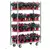 GS 2259 TRANSPORT & DISPLAY CART W/3 SHELVES 5IN WHEELS