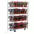 Grower Select 2259SS Sliding Shelf Cart 3 Shelves 2 End Pan
