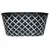 Southern Patio 14" Quilted Oval Planter Black & White