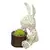 Gardener Select 9" Medium White Bunny Wicker Topiary 12/CS